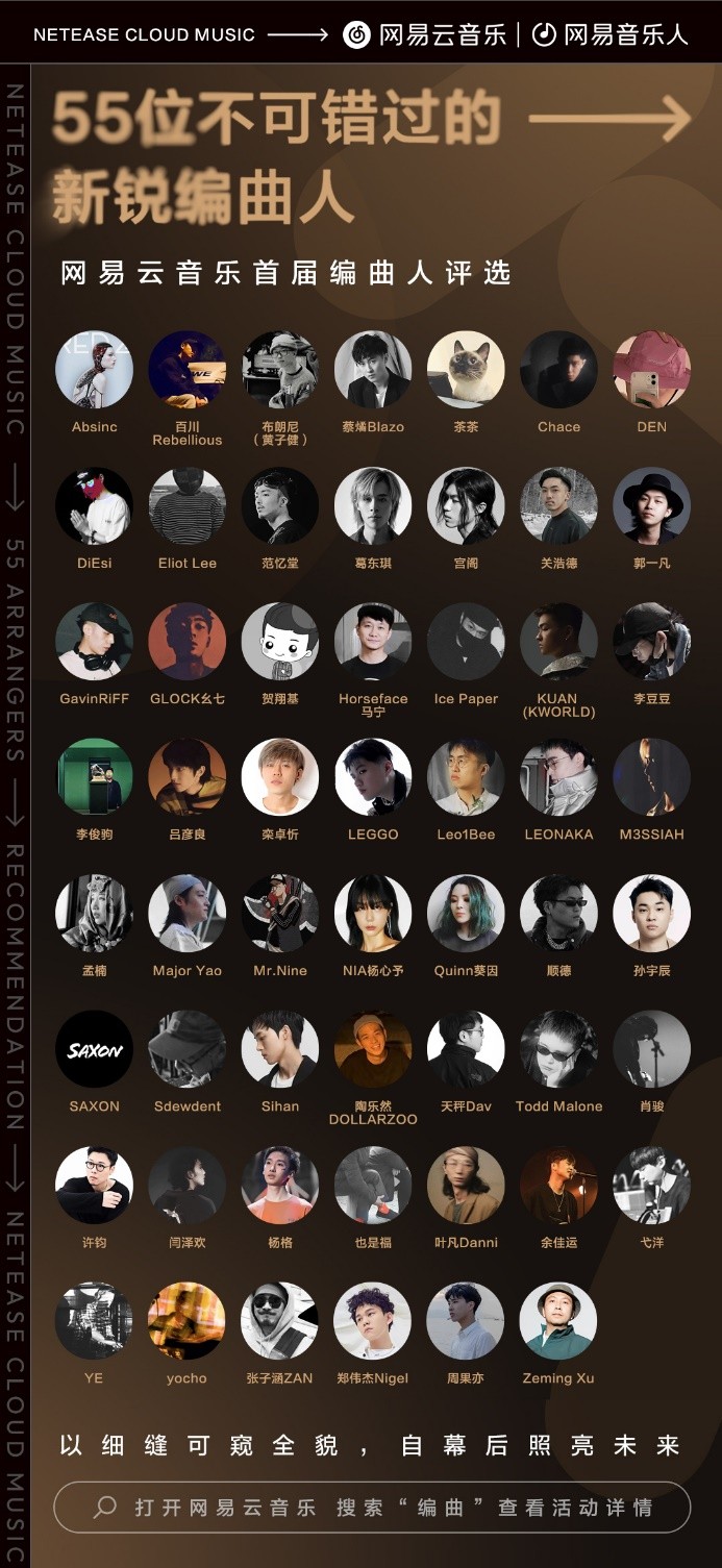 网易云音乐首次编曲人评选落下帷幕，新生代幕后音乐人开始崛起